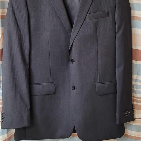 Marc Anthony Slim-Fit Shadow-Striped Wool jacket - Picture 3 of 14